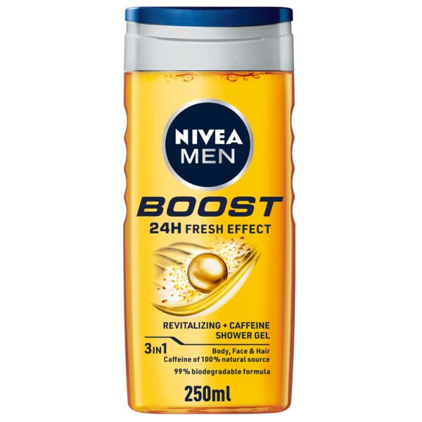 Nivea For Men Boost Shower Gel 250ml Glow Magic