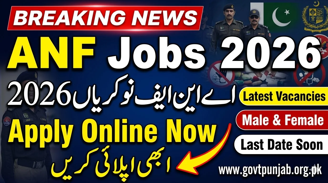 Anti Narcotics Force Jobs 2026 – ANF Apply Online