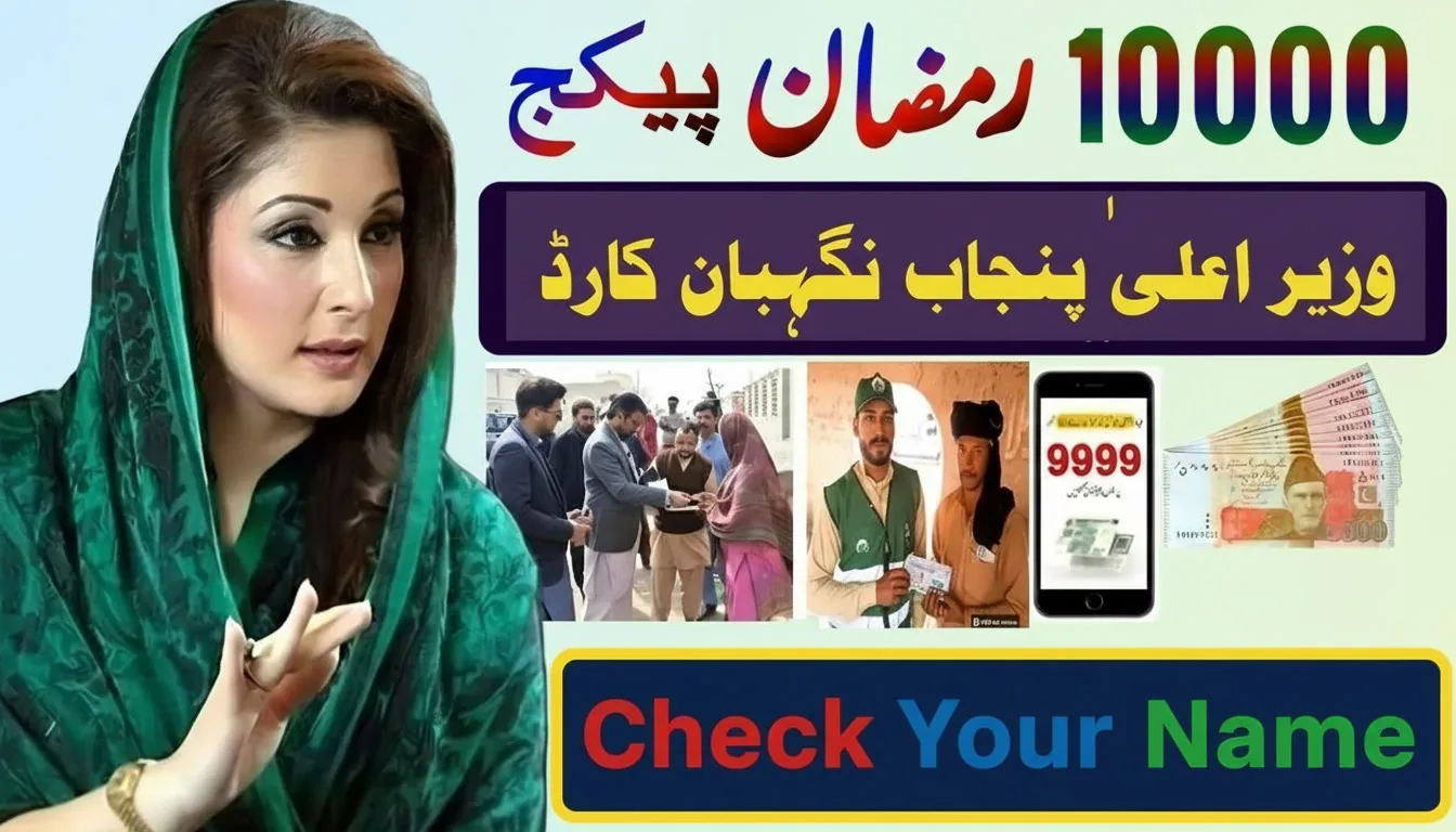 CM Punjab Nigehban Card 10000 Payment List 2026