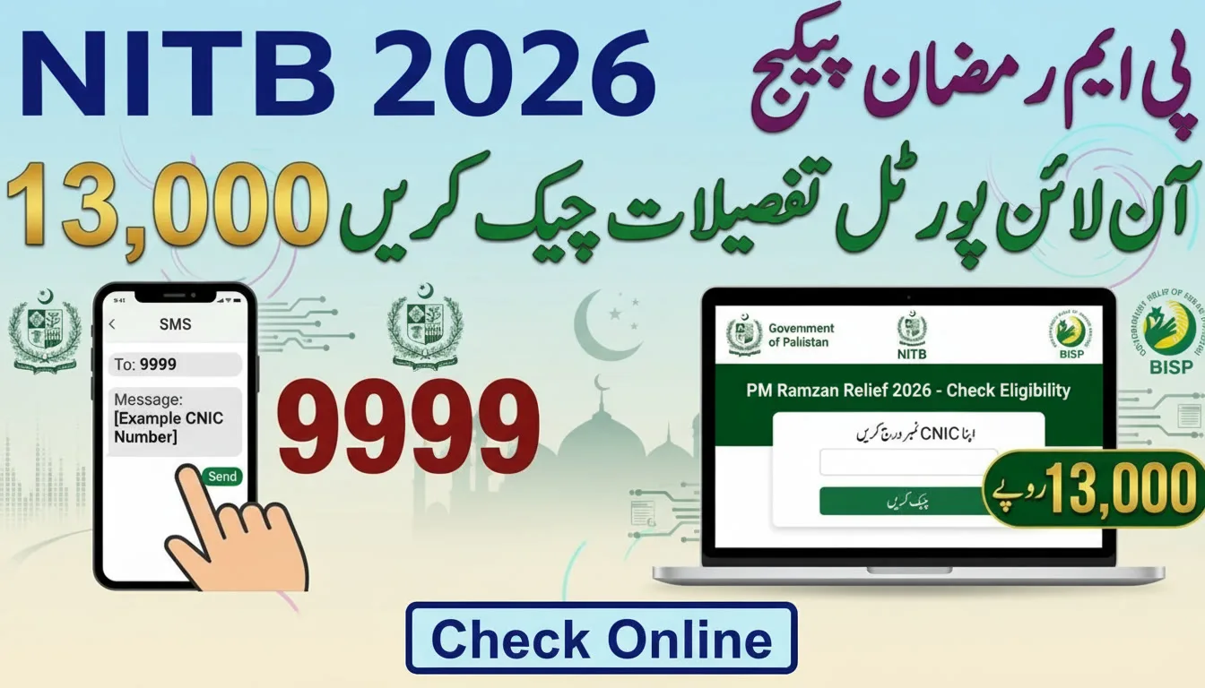 PM Ramzan Package NITB 13,000 Check Online