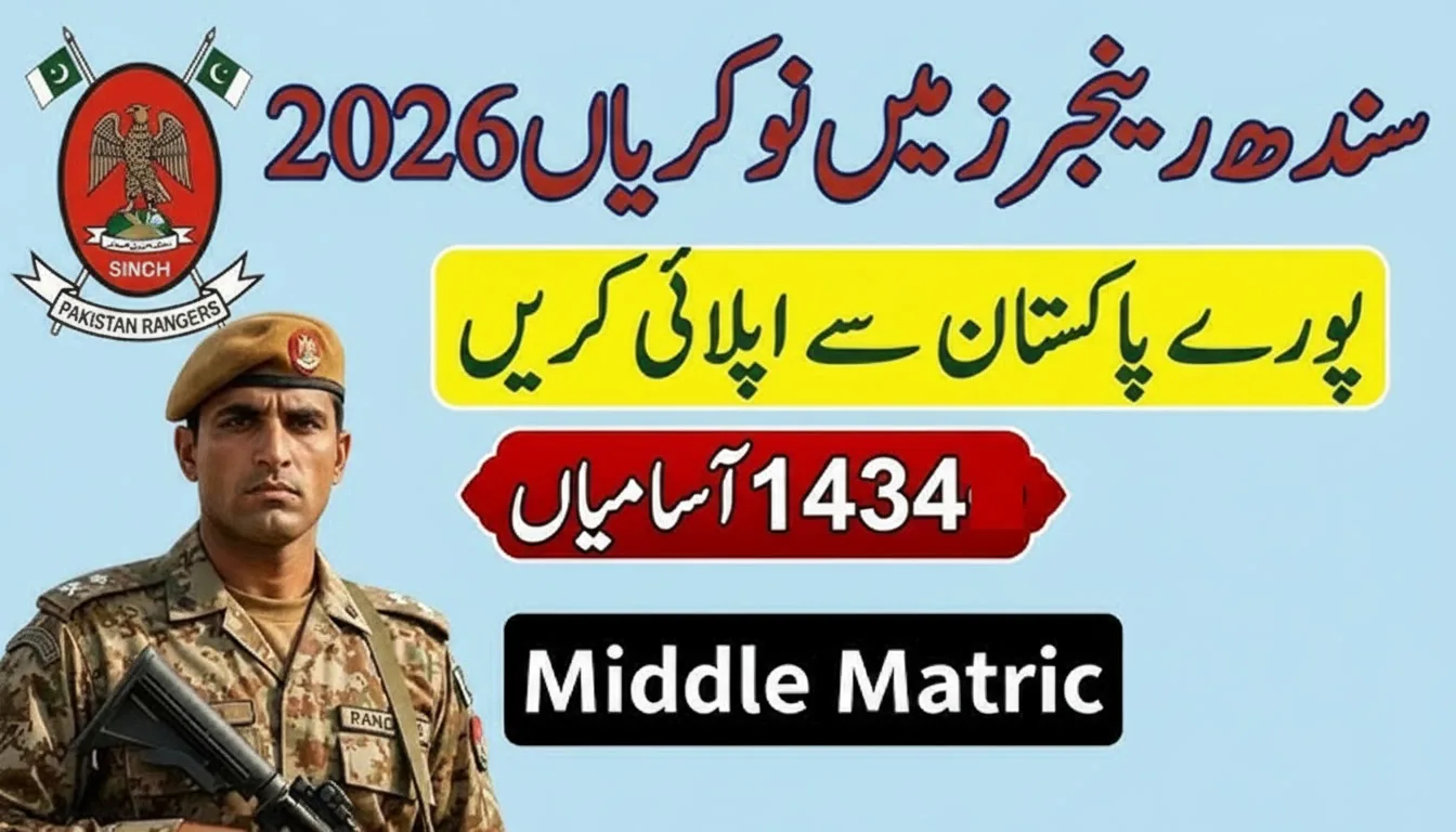 Pakistan Rangers Sindh Jobs 2026 Apply Online